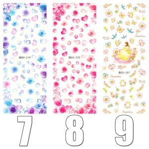 ウォーターネイルシール 花柄 選べる18種類 ...の詳細画像2