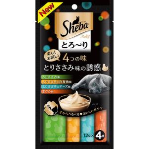 シーバ とろ〜り メルティ 4つの味 とりささみ味の誘惑 12g×4本｜aquabase