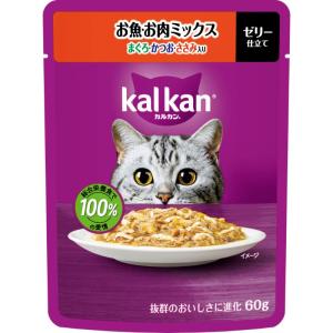 カルカン パウチ お魚・お肉ミックス まぐろ・かつお・ささみ入り 60g