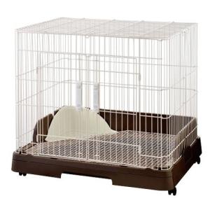 ペッツルート 犬 ケージ ワンルーム ステンレス 両面扉 L ピンク