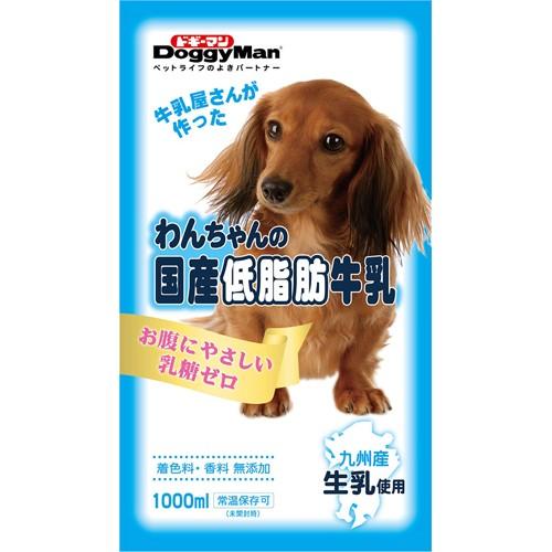 ドギーマン　わんちゃんの国産低脂肪牛乳　1L