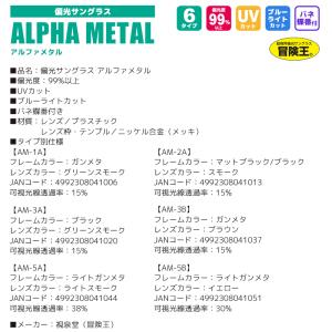 偏光サングラス アルファメタル ALPHA M...の詳細画像3