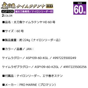 太刀魚ケイムラテンヤHD 60号 釣り ASP...の詳細画像4