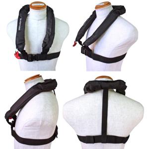 検定品 BSJ-9120 ブラック 大人用最軽量最小設計 ウエストベルトタイプ 国交省認定品 自動膨張式ライフジャケット 高階救命器具 桜マーク付 タイプG