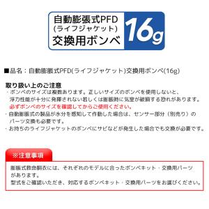 ライフジャケット 膨脹式 交換用 ボンベ 16...の詳細画像1