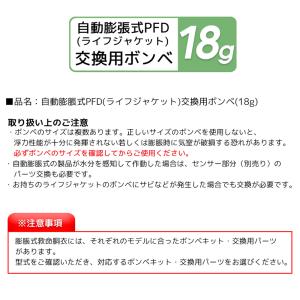 ライフジャケット 膨脹式 交換用 ボンベ 18...の詳細画像1