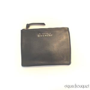 ジバンシィ コスメ ポーチ スター フェイクレザー ブラック GIVENCHY COSME POUCH STAR FAKE LEATHER BLACK[ノベルティ] 化粧 ブランド ロゴ入り 大容量｜aquabouquet