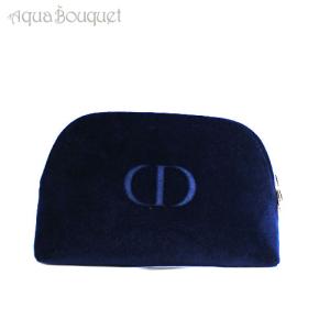 クリスチャン ディオール コスメ ベロア ポーチ ネイビー CHRISTIAN DIOR COSME POUCH NAVY [8616][0271][ノベルティ] 化粧 ブランド ロゴ入り｜aquabouquet