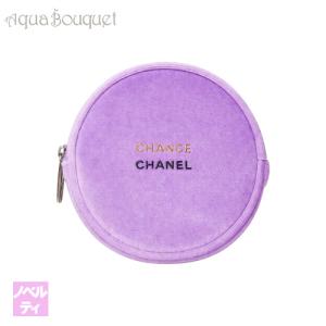 ノベルティ ポーチ シャネル チャンス ベロア ラウンド ポーチ パープル CHANEL CHANCE VELOUR ROUND POUCH[8vt]