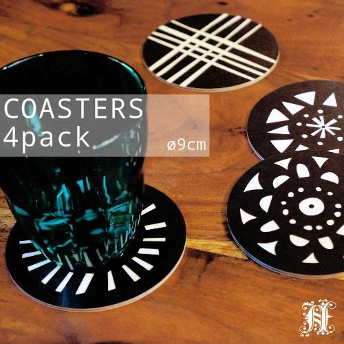 ベングト ＆ ロッタ コースター レトロ 4枚セット BENGT ＆ LOTTA COASTER 4...