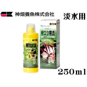 アンチグリーン 250mL 緑ゴケ除去 カミハタ 淡水用 藻類除去 淡水魚 水質調整 添加剤