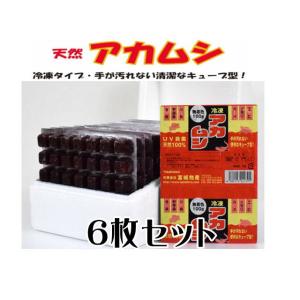 冷凍餌 天然アカムシ 100ｇ 6枚セット 富城物産 冷凍赤虫