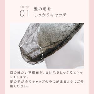 使い捨てキャップ 不織布 黒 15枚 医療用ウ...の詳細画像3