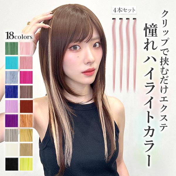 エクステ カラーエクステ インナーエクステ 細い ダンス ハイライト 子供 キッズ 安い インナーカ...