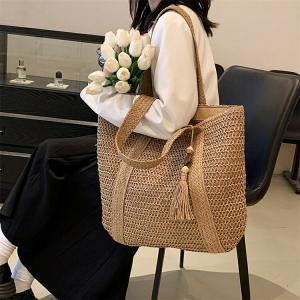 トートバッグ レディース 大きめ 軽量 かごバ...の詳細画像2