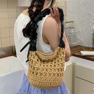 かごバッグ レディース フリルハンドル ショル...の詳細画像5