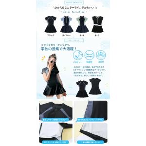 スクール水着 女の子 ジュニア 半袖 ワンピー...の詳細画像1