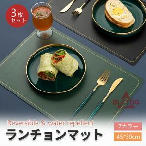 ランチョンマット 3枚セット 撥水加工 防水 洗濯機OK 乾燥機OK 厚手 断熱 滑り止め 丸洗いOK テーブルマット 食卓マット お手入れ簡単 家庭用 レストラン ホテル