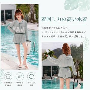 水着 レディース 3点セット 体型カバー セパ...の詳細画像2