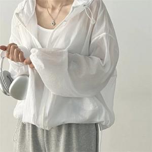 UVカットパーカー レディース 夏用 薄手 シ...の詳細画像4