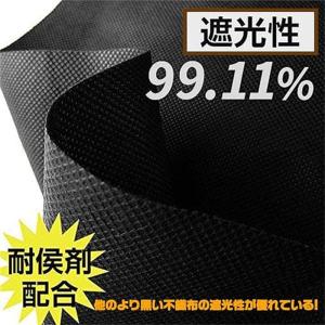 防草シート 厚手 5年耐久 Uピン杭 黒丸付き...の詳細画像2