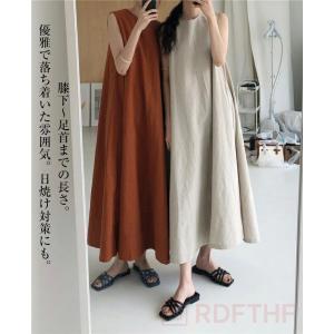 ワンピース レディース 夏 ロング ノースリー...の詳細画像1