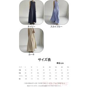 ワンピース レディース 夏 ロング ノースリー...の詳細画像5