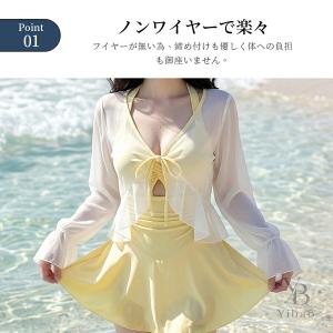 ワンピース水着 レディース 2点セット 体型カ...の詳細画像2