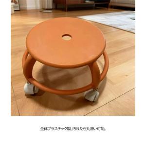 キャスター付き 作業用スツール ロースツール ...の詳細画像2