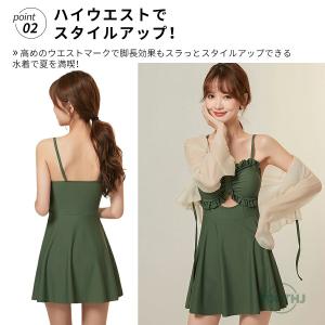水着 レディース ワンピース 体型カバー水着 ...の詳細画像4