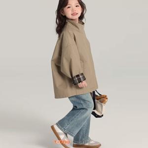 子供用 トレンチコート 女の子 ガールズ アウ...の詳細画像5