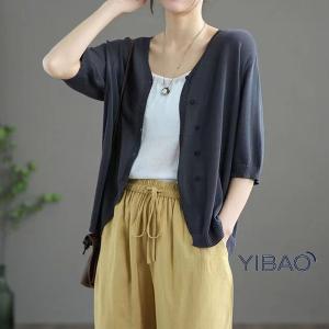 カーディガン レディース 春 夏 薄手 ニット...の詳細画像1
