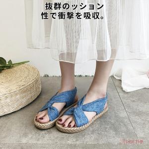 サンダル レディース 厚底 歩きやすい 履き心...の詳細画像4