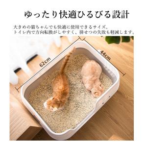 大型 猫トイレ キャットトイレ 開放式 オープ...の詳細画像4