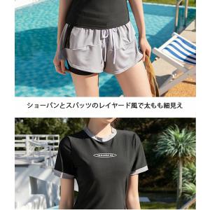 水着 レディース 体型カバー フィットネス水着...の詳細画像5
