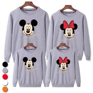 親子ペアルック ベビー 親子 パーカー 長袖 家族服 親子服 トレーナー ペアルック お揃い トップス 春秋冬 ミッキー柄 子供服 カップル ご夫婦 お兄弟 姉妹