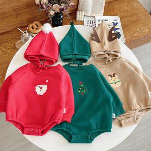 爆買い クリスマスベビー服 トナカイロンパース...の詳細画像3
