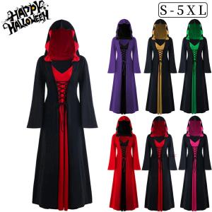 ハロウィン halloween コスプレ衣装 ロング マント フード付 死神 魔女 仮装【大きいサイズ レディース 秋冬 コスプレ 衣装 コスチューム アニメ 制服