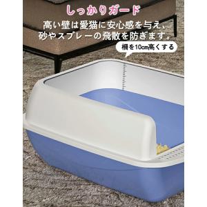大型 猫トイレ キャットトイレ 猫 ネコ 開放...の詳細画像2