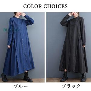 デニムワンピース レディース シャツワンピース...の詳細画像2