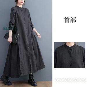 デニムワンピース レディース シャツワンピース...の詳細画像3