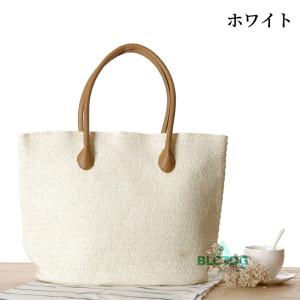 かごバッグ トートバッグ 夏 大容量 かご バ...の詳細画像2