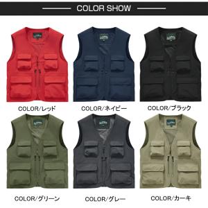 ベスト メンズ メッシュ ゴルフベスト お釣り...の詳細画像1