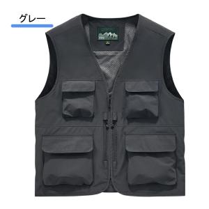 ベスト メンズ メッシュ ゴルフベスト お釣り...の詳細画像4