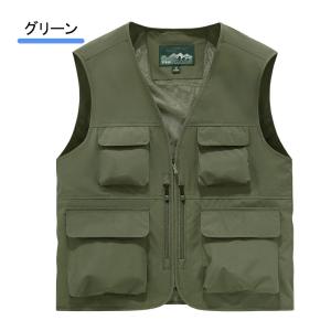 ベスト メンズ メッシュ ゴルフベスト お釣り...の詳細画像5