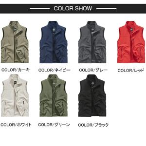 ベスト メンズ メッシュ ゴルフベスト お釣り...の詳細画像1