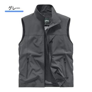ベスト メンズ メッシュ ゴルフベスト お釣り...の詳細画像5