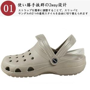 サンダル メンズ 靴 2WAY 軽量 厚底 軽...の詳細画像2