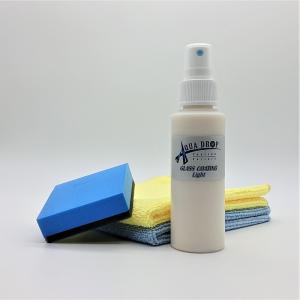 アクアドロップ AQUADROP ガラスコーティング ライト 100ml マイクロファイバークロス スポンジセット 光沢 撥水
