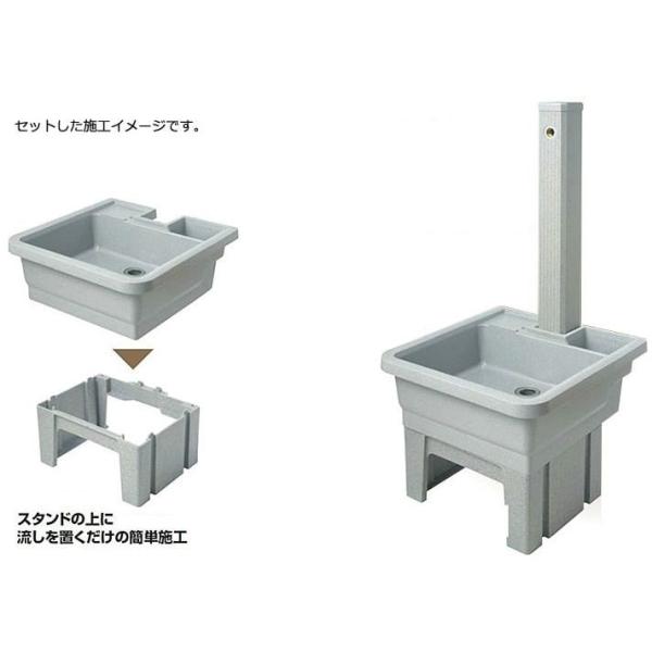 タキロンシーアイ 水栓柱3点セット ガーデン柱 FVS-1200（FVS-80×1200） 80mm...